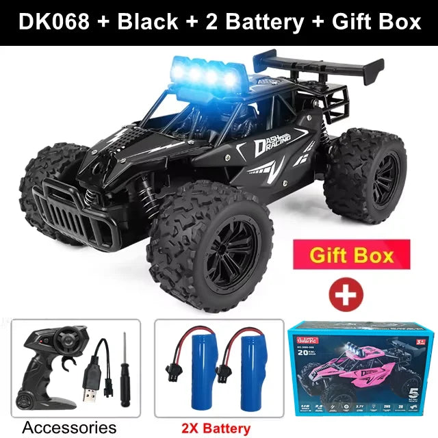 Coche RC 1:16 con Luces LED, Todoterreno, Vehículo de Escalada