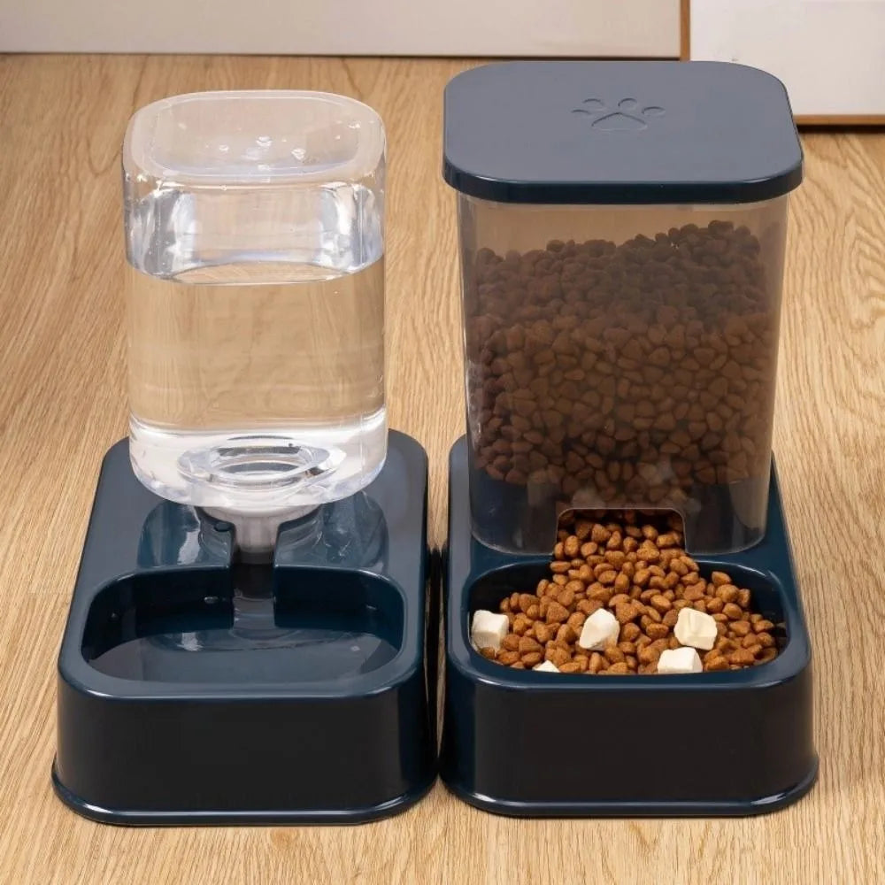 Comedero Automático para Mascotas de 1.2L/1.5L, Dispensador de Agua de Plástico de Gran Capacidad para Perros y Gatos, Juego de Comederos, 3 Colores, 2 Estilos