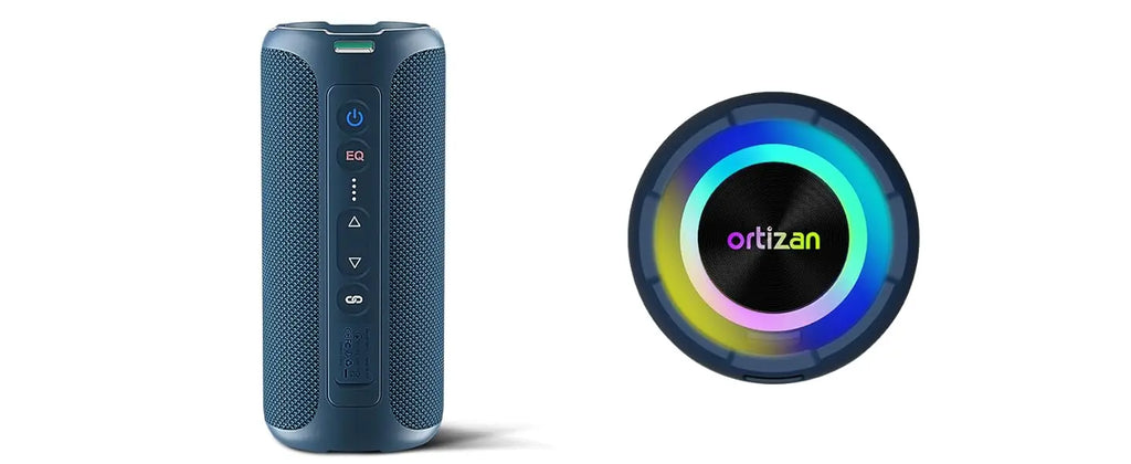 Ortizan X8 Pro, Altavoz Bluetooth portátil impermeable, Luces RGB, Calidad de sonido premium