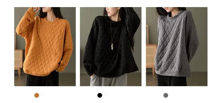 Amax luluE, ropa de moda de invierno para mujer, sudaderas con capucha holgadas e informales con diseño acolchado cálido, sudaderas clásicas de algodón de lujo para mujer