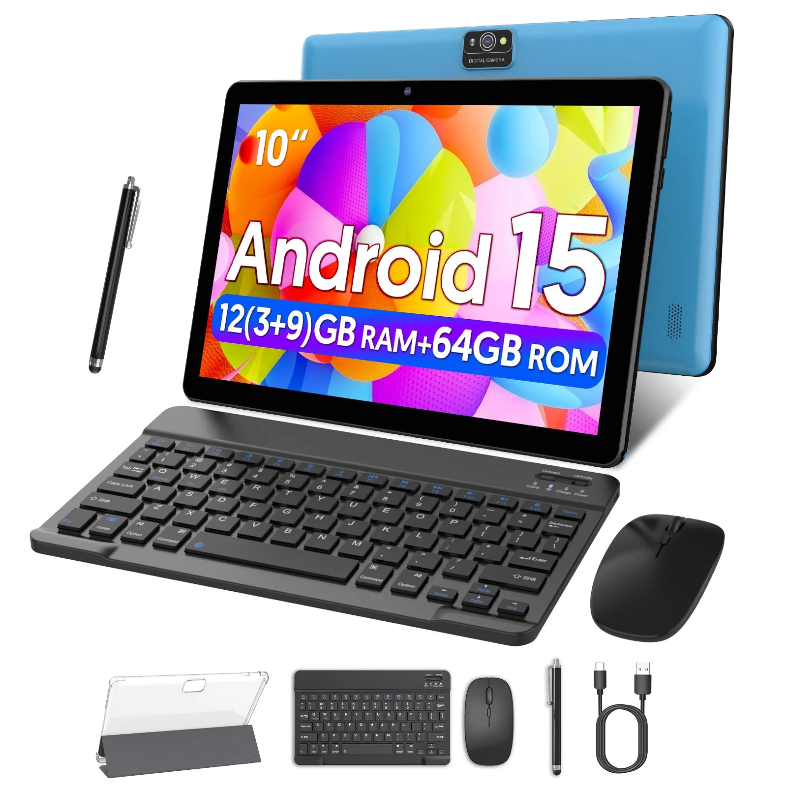 Tablet Android 15 de 10": 12GB RAM, 64GB ROM, cámaras duales, 6000mAh