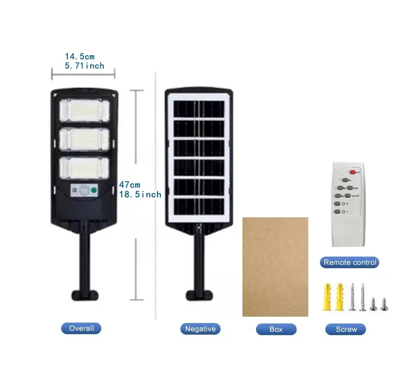 Lámpara Solar LED Exterior Súper Brillante con Sensor de Movimiento IP67