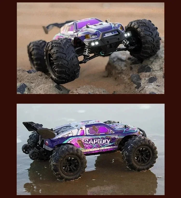 JJRC -Q130 sin escobillas de alta velocidad 70 KM/H4X4 todoterreno 2,4G 4WD Control remoto RC coche 4WD Racing Monster Racing Boy juguete para regalo 1:16