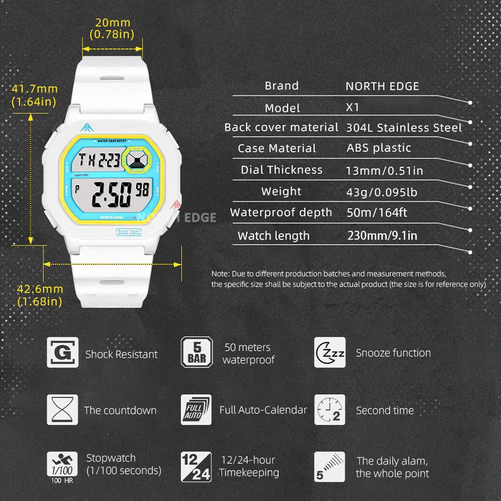 NORTH EDGE X1 Reloj Inteligente Digital 50M