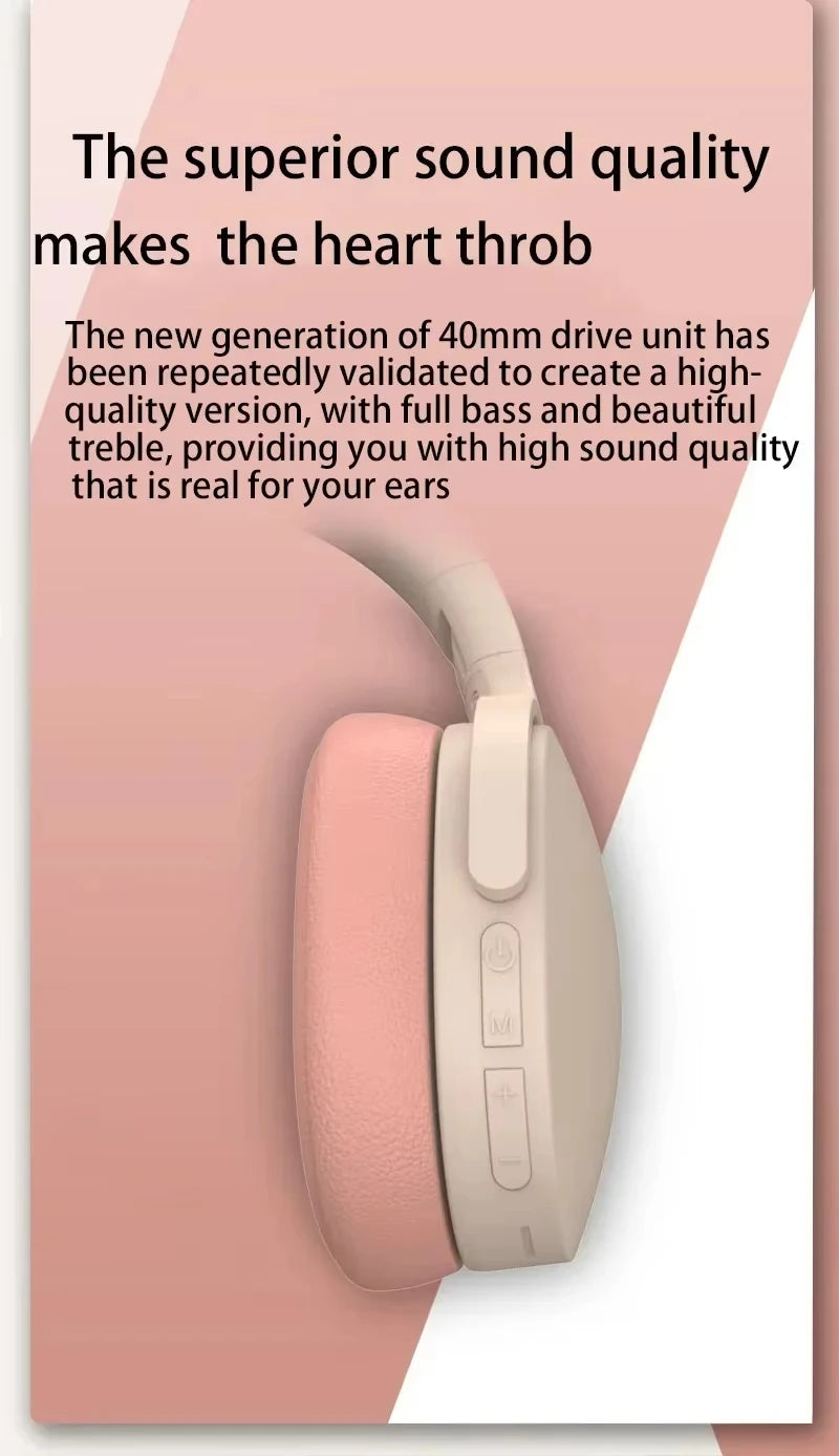 Auriculares Bluetooth 5.3 Over-Ear Deportivos TF/AUX
