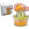 Exprimidor Manual de Cítricos 4 en 1 para Limón y Naranja con Taza Medidora Integrada y Rallador