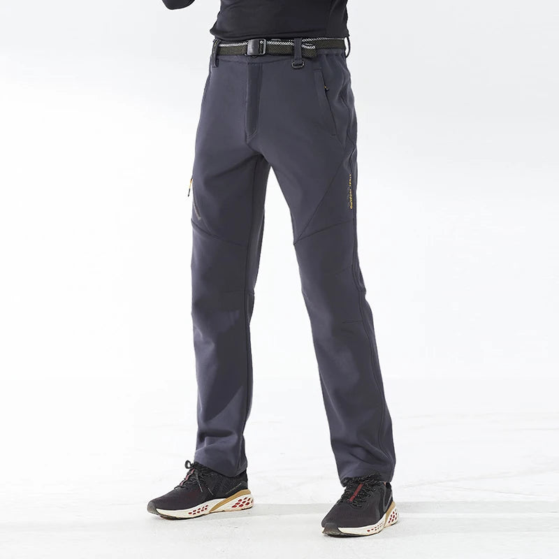 Pantalones de senderismo para hombre, pantalones Softshell para exteriores, deportes, Camping, senderismo, chaquetas de pesca, ciclismo, correr, escalada, elásticos de gran tamaño