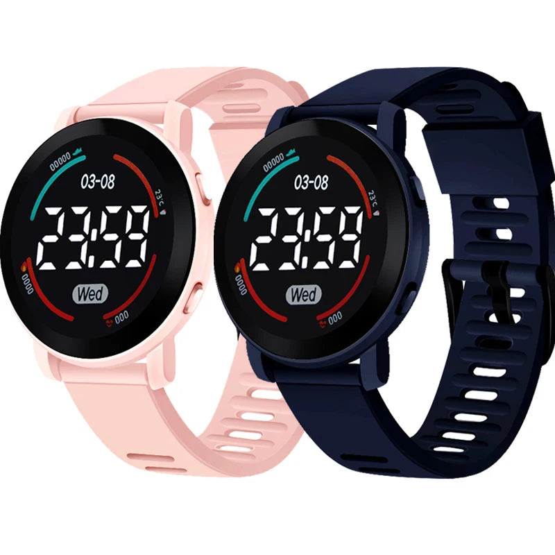 Reloj deportivo Digital LED para niños, pulsera electrónica resistente al agua, Spaceman, correa de silicona, relojes deportivos digitales