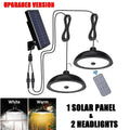 Lámpara colgante Solar, lámpara de araña impermeable para exteriores, cobertizo colgante, decoraciones LED con Control remoto para cobertizo interior, Granero Roo