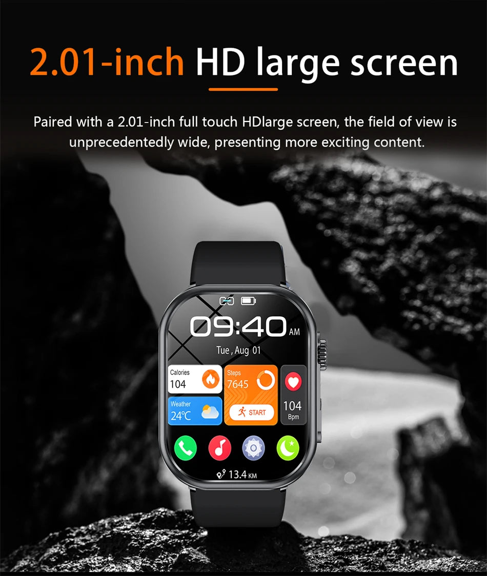 Smartwatch LIGE para mujer y hombre, pantalla 2,01", IP68, llamadas Bluetooth