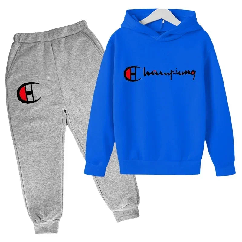 Conjunto buzo con capucha y pantalón deportivo para niños