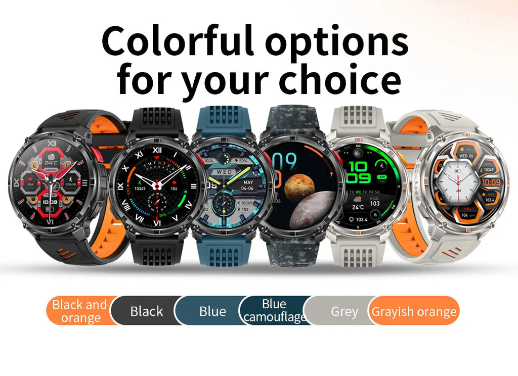 Reloj Inteligente HT33 con Linterna LED, Batería 1100mAh y Llamadas Bluetooth