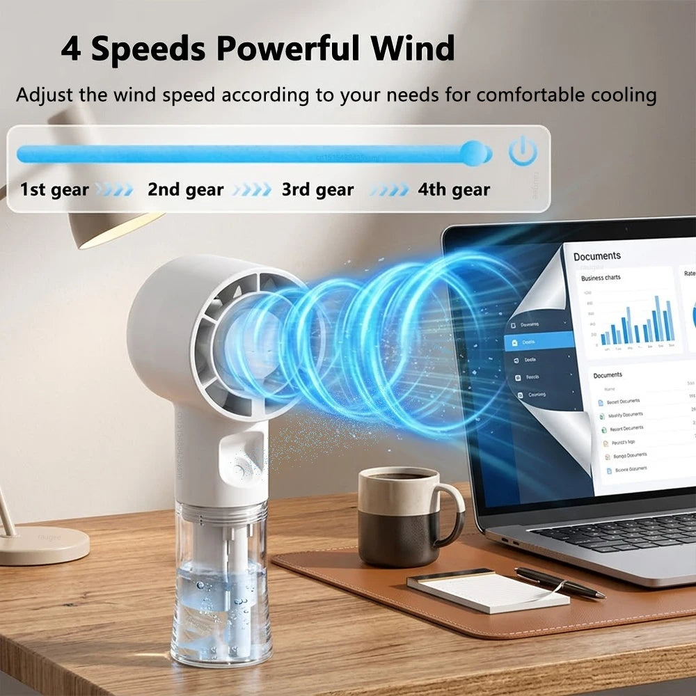 Mini Ventilador Humidificador Portátil con Niebla