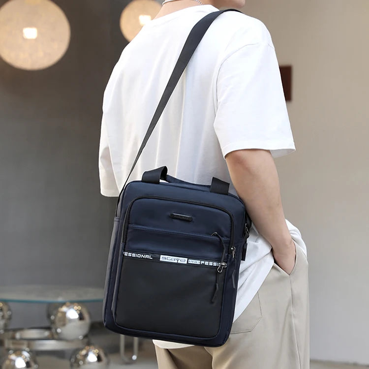 Bolso Cruzado para Hombre Multifuncional Correa Ajustable