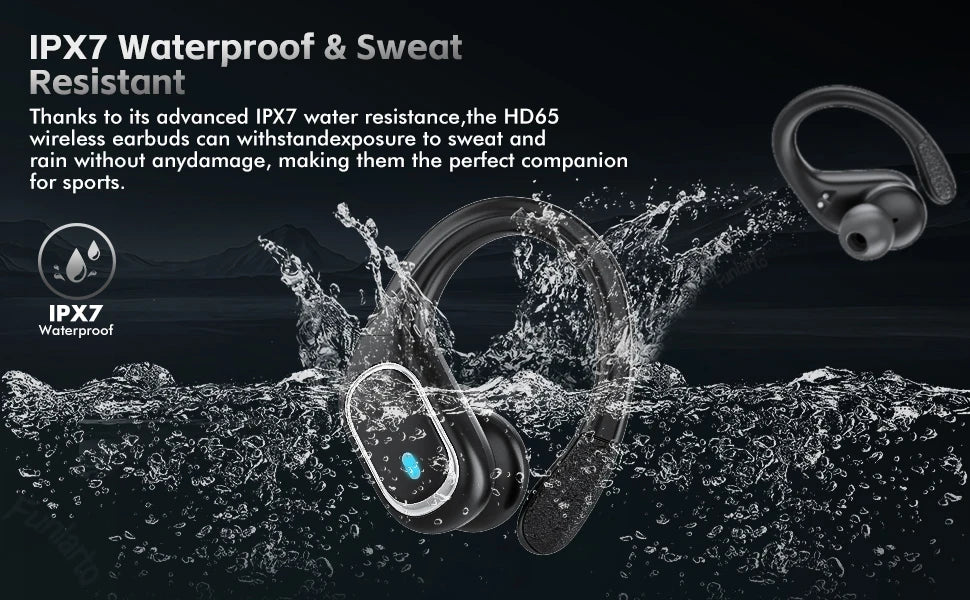 Auriculares TWS IPX7 Deportivos Bluetooth 80h