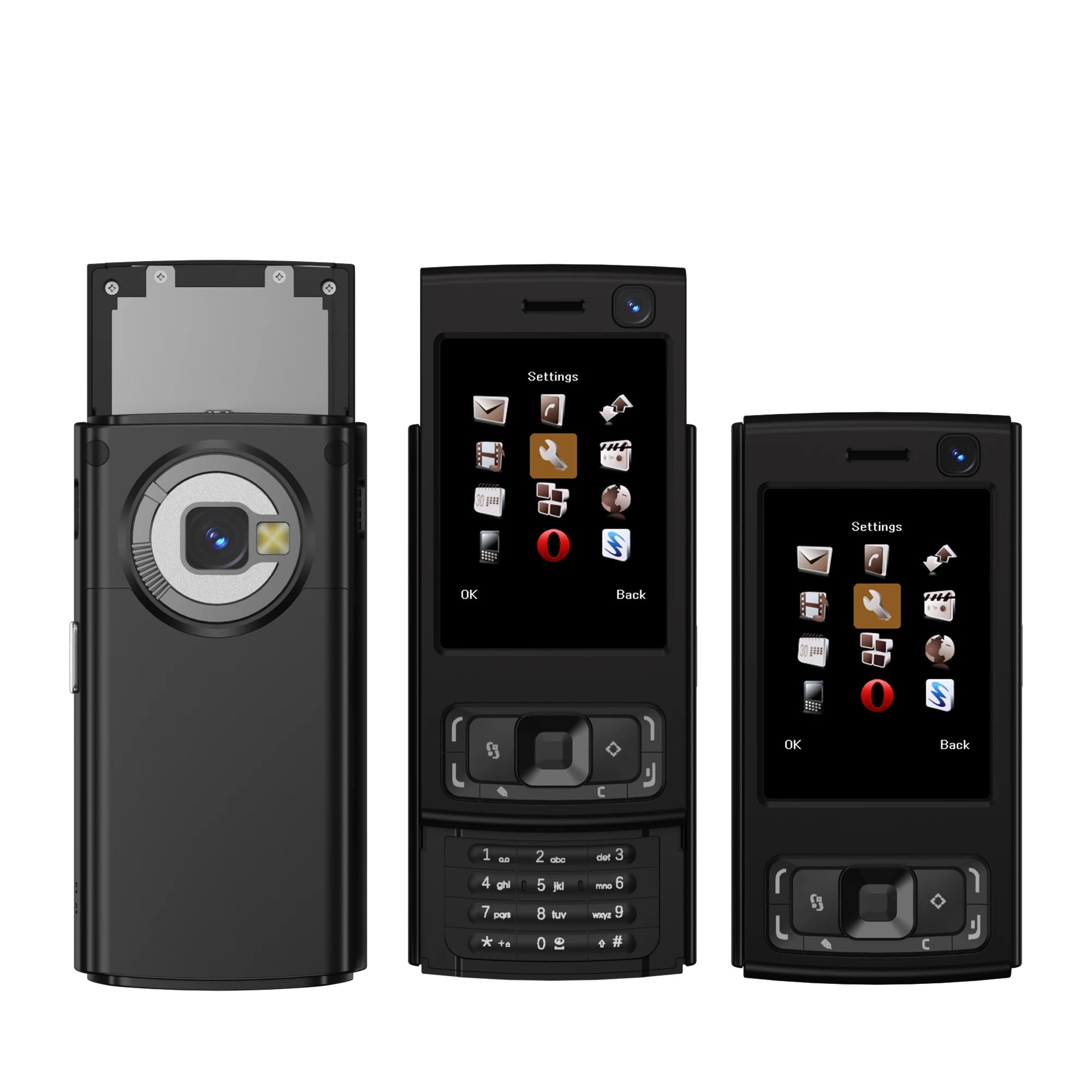 SERVO N95 PRO Slider teléfono móvil 2 SIM llamada grabación velocidad Dial Magic Voice Video Player linterna 2G GSM características teléfonos móviles