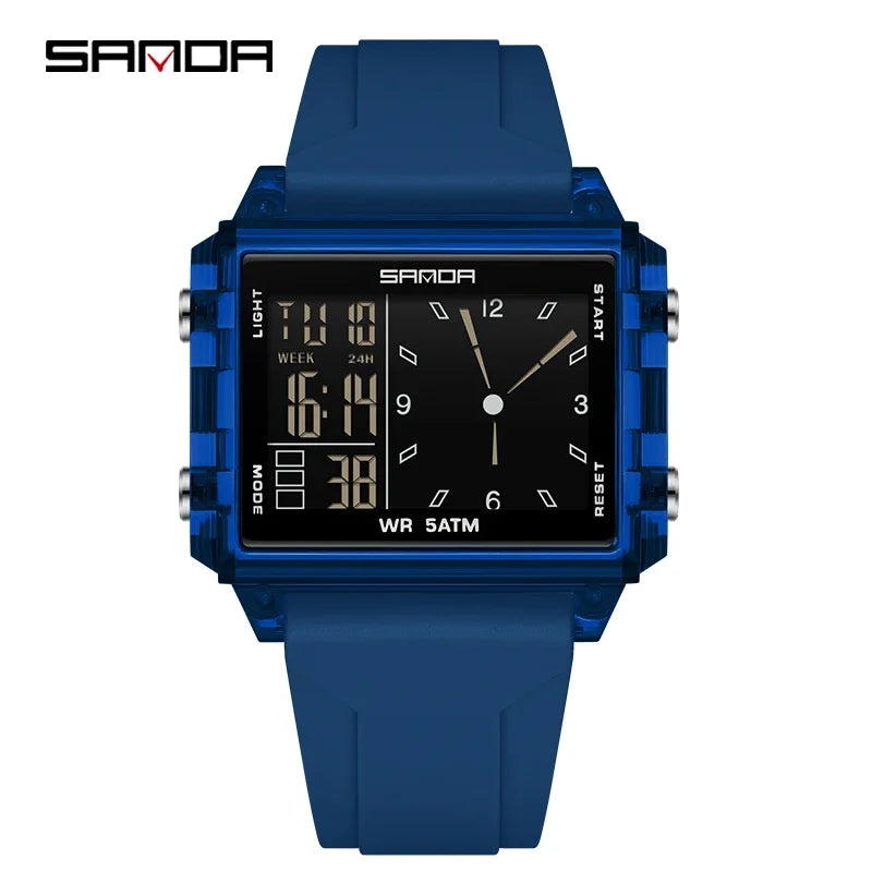 Reloj Digital SANDA Deportivo para Hombre Multifunción Luminoso