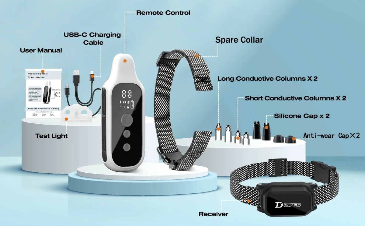 Collar de entrenamiento Digital para perros de 800m, resistente al agua, recargable, Control remoto, mascota con pantalla LCD para todos los tamaños, sonido de vibración de choque