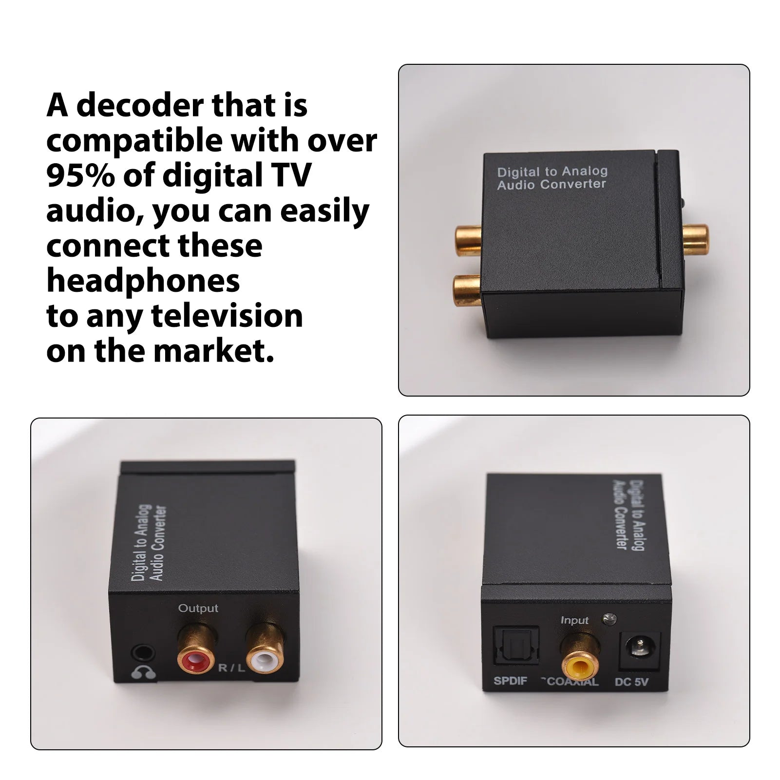 Auriculares TV Inalámbricos Transmisor 5 en 1