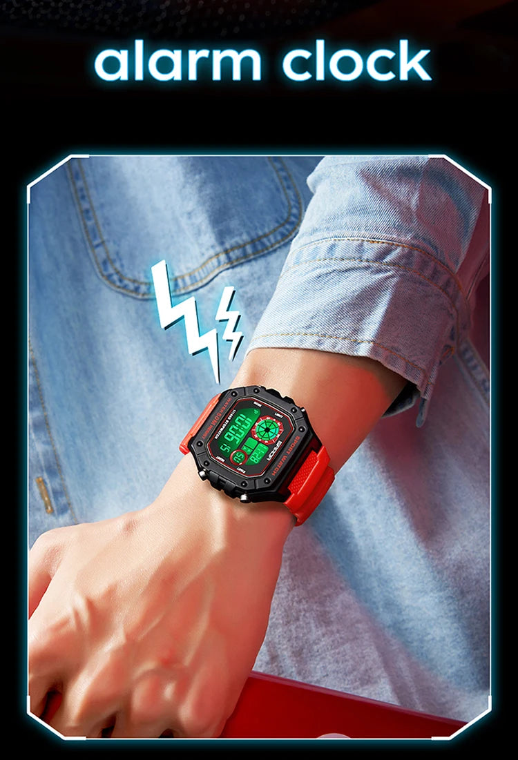 Reloj Digital SANDA 2202 para Hombre, LED Deportivo Impermeable 5 Bar
