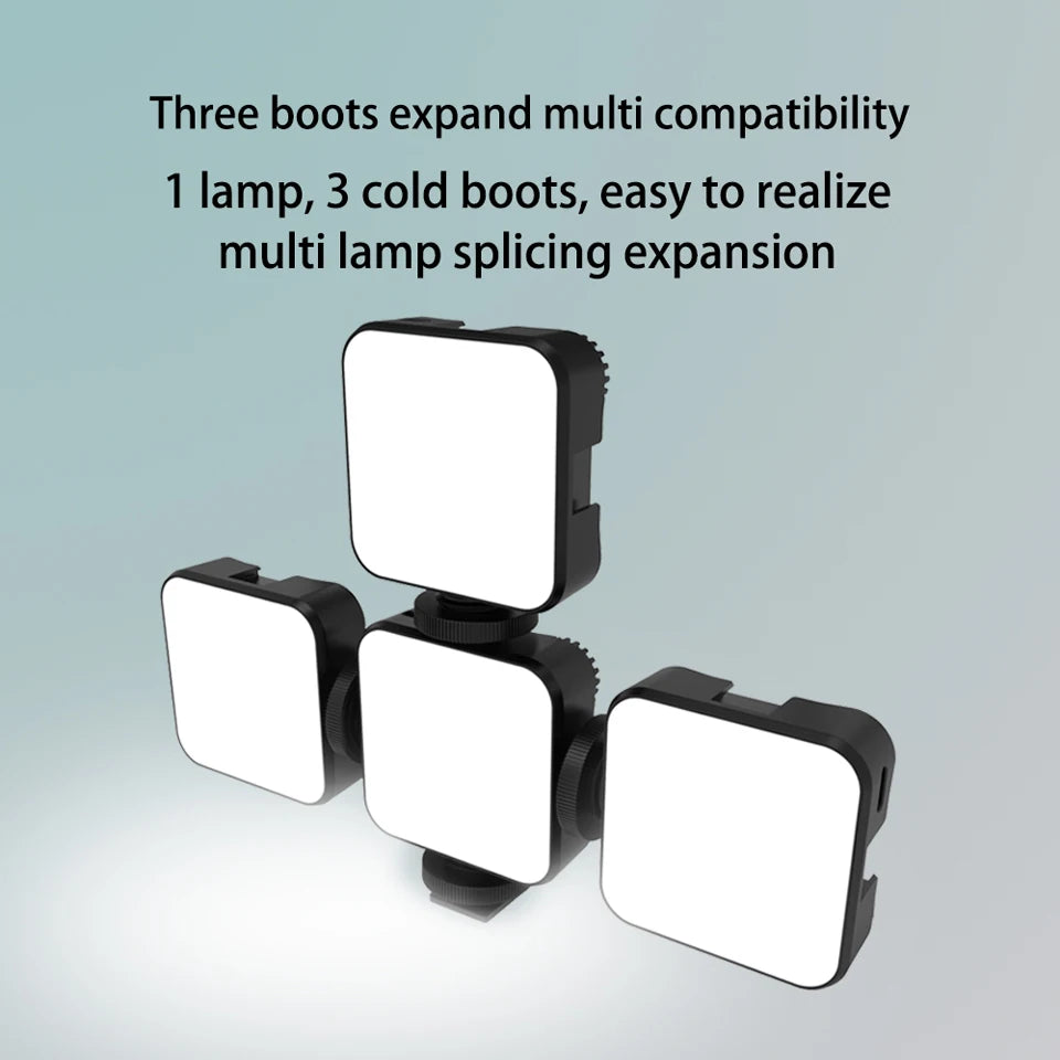 Soporte para teléfono móvil, iluminación de fotografía, Kit de vídeo para Smartphone, micrófono LED, trípode para Selfie, mango de grabación, soporte estabilizador portátil