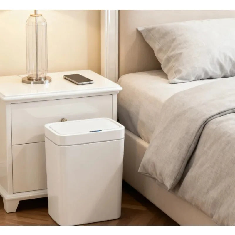 Cesto de basura inteligente con sensor automático para hogar y oficina
