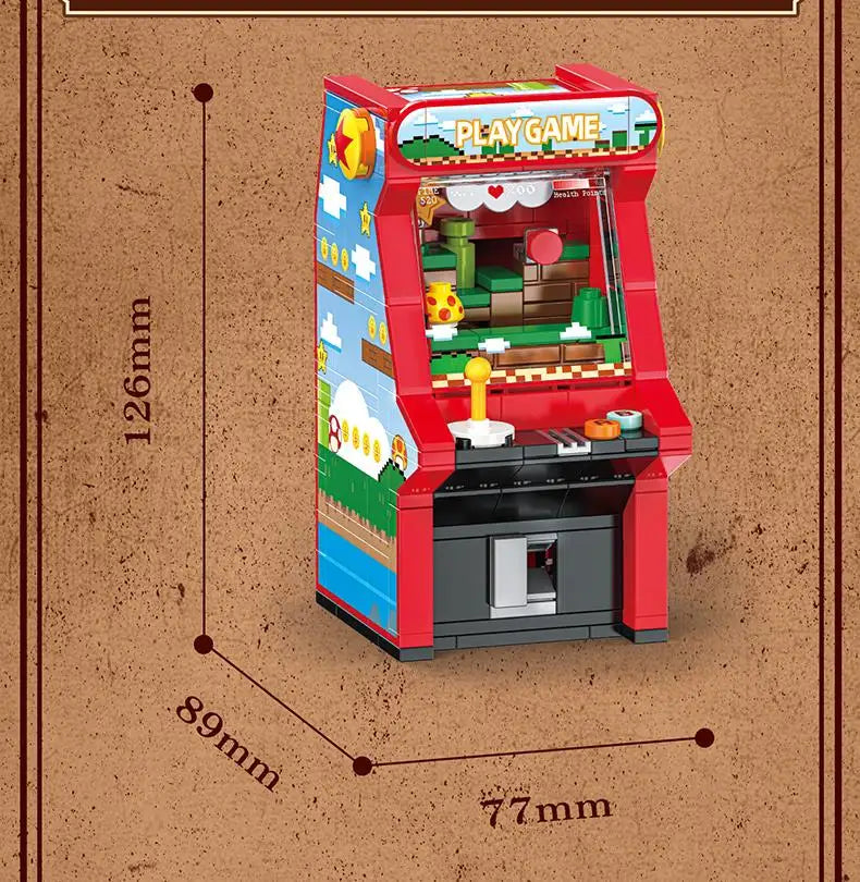 Consola de Juegos de la Serie Electrónica Retro JAKI, Bloques de Construcción de Alta Calidad, Modelo MOC, Ensamblaje Creativo, Adorno, Regalo de Cumpleaños para Niños