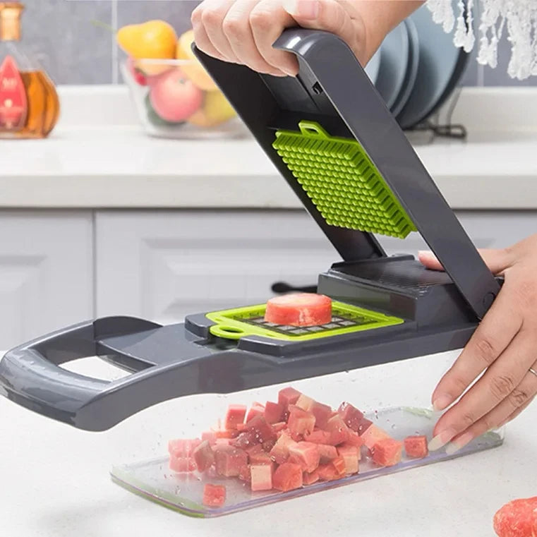 Picadora de verduras multifuncional, cortador de cebolla, ralladores de alimentos, rebanador, Dicer, desmontable, accesorios de cocina, paquete de 15