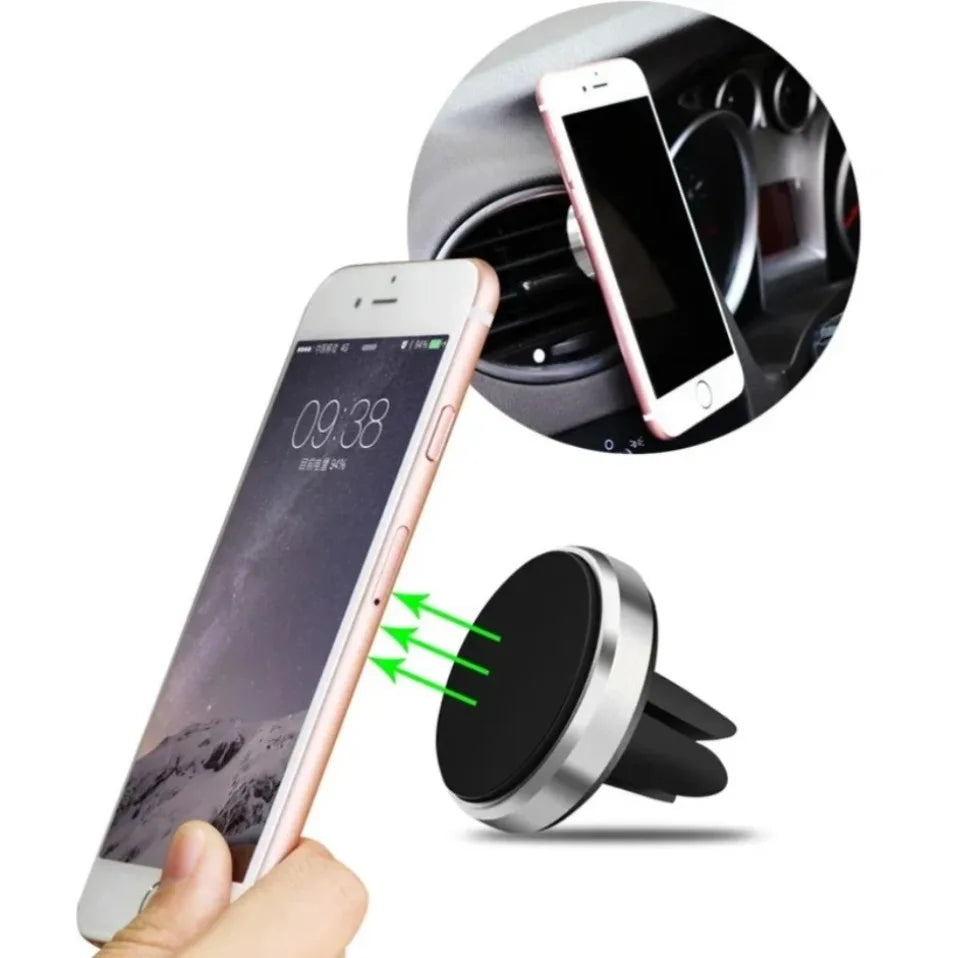 Soporte Magnético para Teléfono Celular con Ventilación de Aire para Automóvil, Soporte GPS Magsafe Compatible con iPhone 12-17 Pro Max, Samsung, Xiaomi y Otros Smartphones