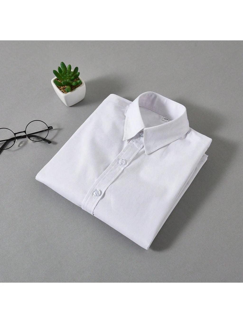Camisas blancas de manga larga para niños, uniformes escolares