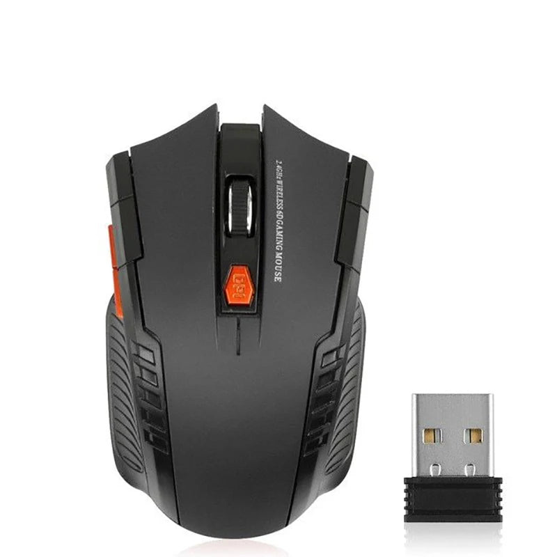 Ratón Inalámbrico 113, Ratón Óptico Inalámbrico de 2.4GHz con Receptor USB, Ratón Inalámbrico Portátil de 6 Botones para Computadoras Portátiles