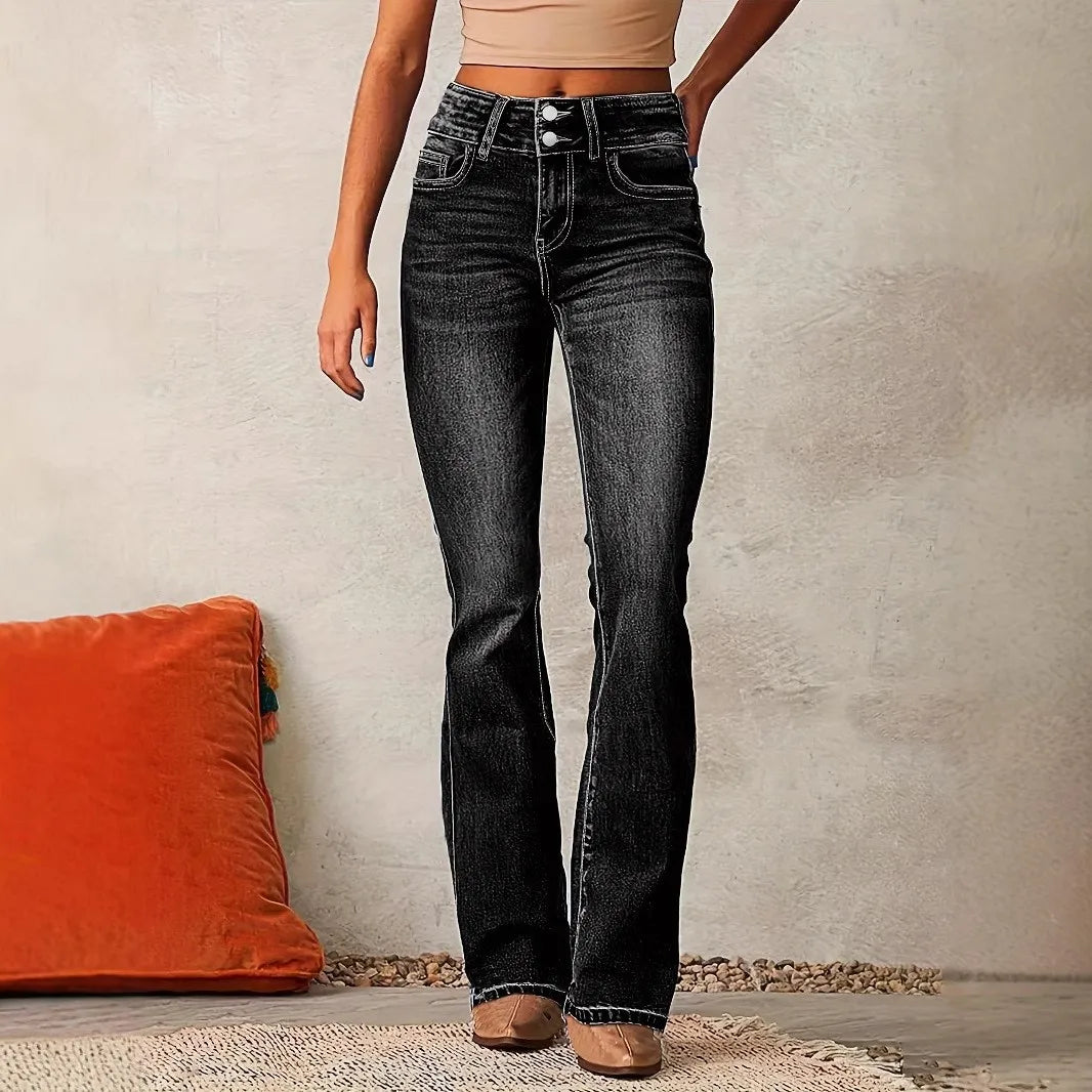 Pantalones de Mezclilla Elástica para Mujer