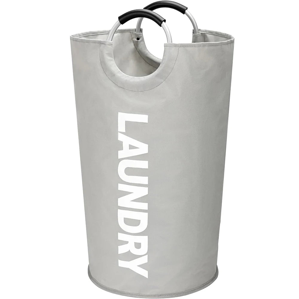 Cesto de Ropa Grande LMETJMA de 90L, Cesto de Ropa Impermeable, Cesto de Ropa Plegable, Cesto de Ropa Alto y Plegable para la Familia