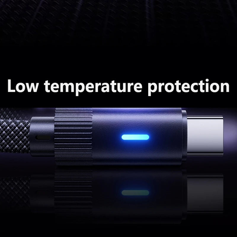Cable USB-C 100W PD Ángulo Recto 90° para iPhone y Huawei