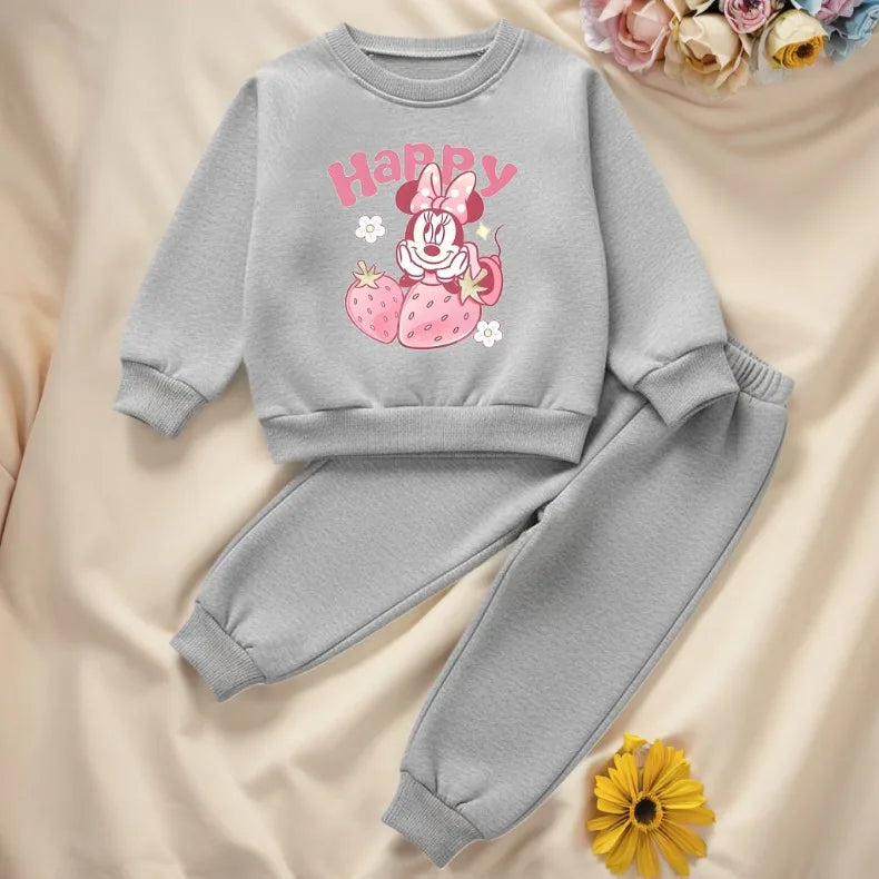 Primavera otoño nuevo estilo niñas sudadera chándal niños Casual O cuello sudaderas con capucha y pantalón largo 2 uds conjuntos de ropa deportiva para niños
