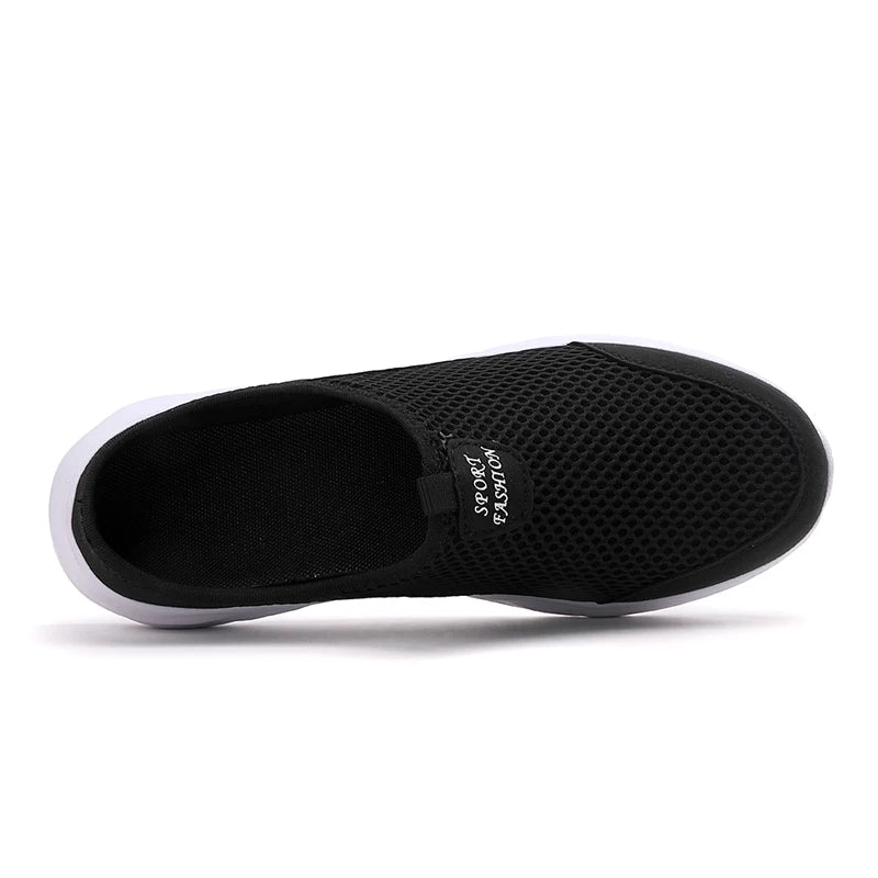 YRZL Zapatos Casuales Hombres Verano Medio Zapatos Zapatillas Diapositivas Slip on Zapatos Hombres Malla Transpirable Suave Cómodo Zapatillas para Hombres