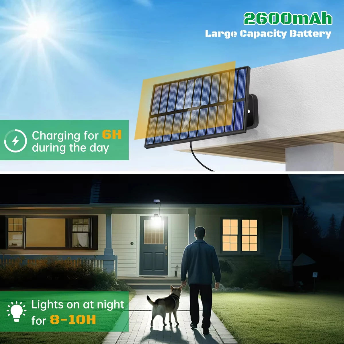 Luz Solar LED 278 Cuentas para Jardín con 3 Modos y Mando