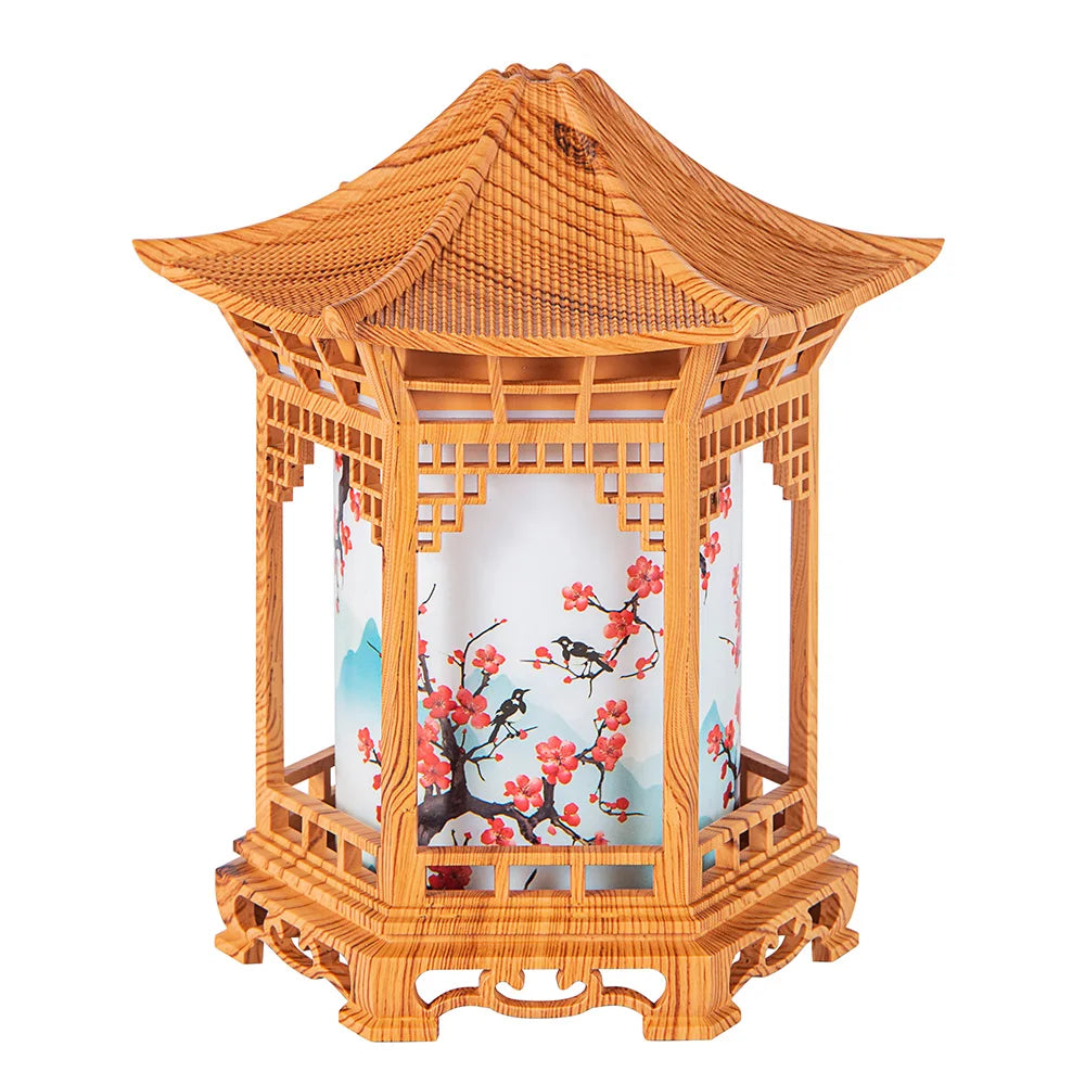 Humidificador Decorativo Estilo Chino con Luz Nocturna