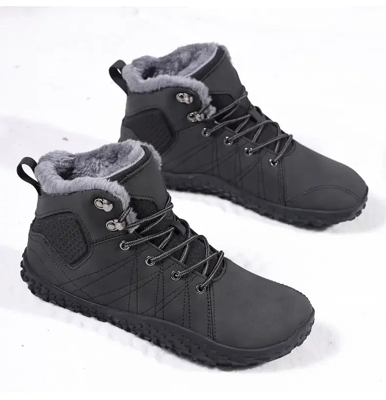 Botas de senderismo cálidas para hombre con forro polar y suela antideslizante