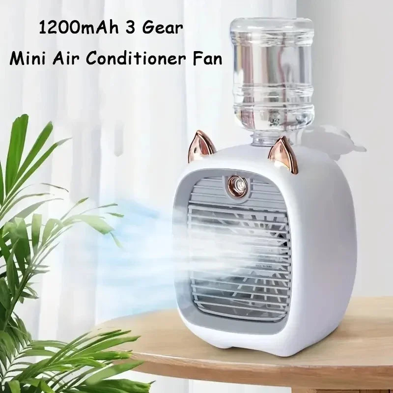 Mini Enfriador de Aire USB con Pulverizador