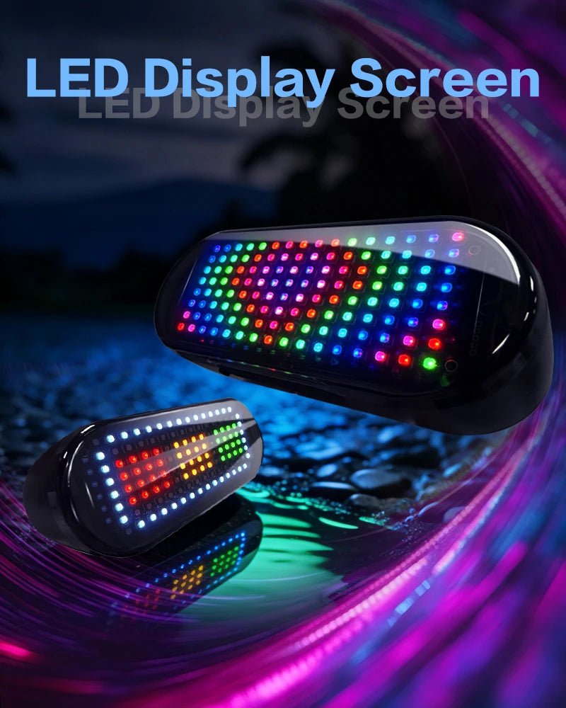 Luz de Advertencia para Casco de Motocicleta, Pantalla LED Programable para Casco, Luz Trasera para Bicicleta, Pantalla LED para Conducción Nocturna