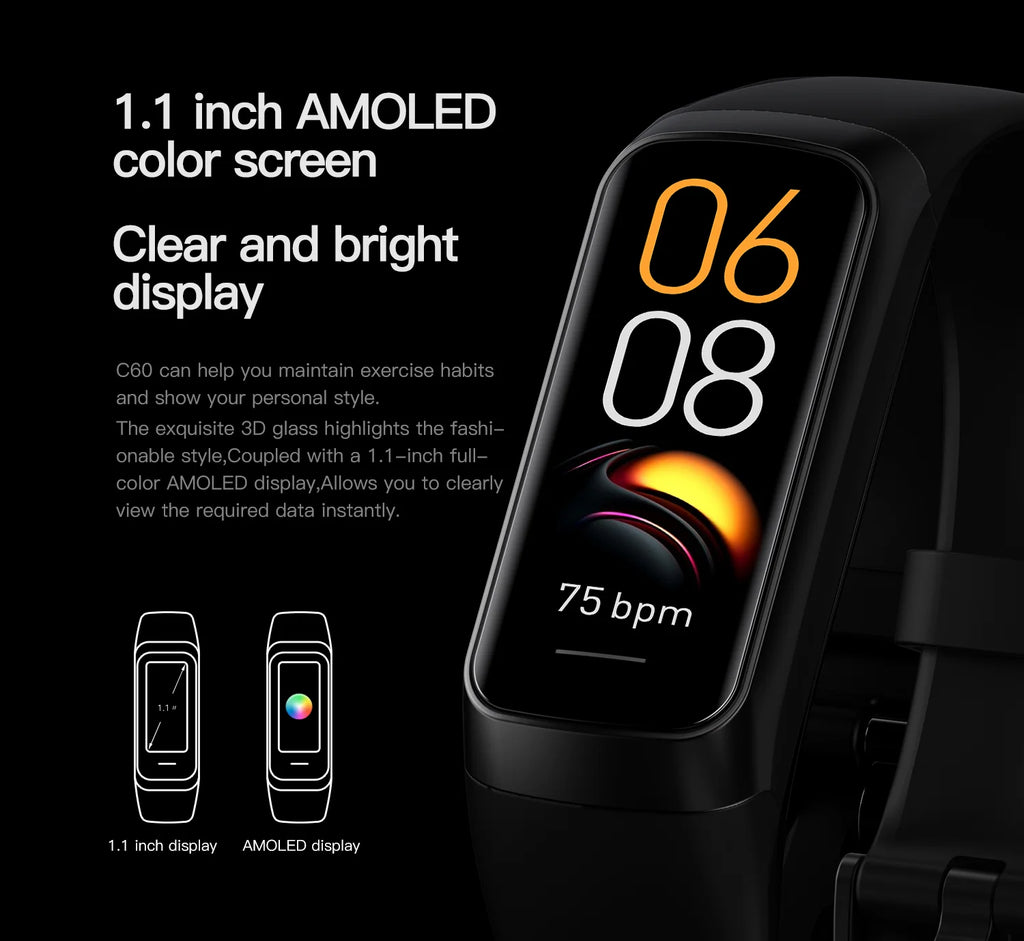 LIGE Reloj Inteligente AMOLED Fitness Tracker