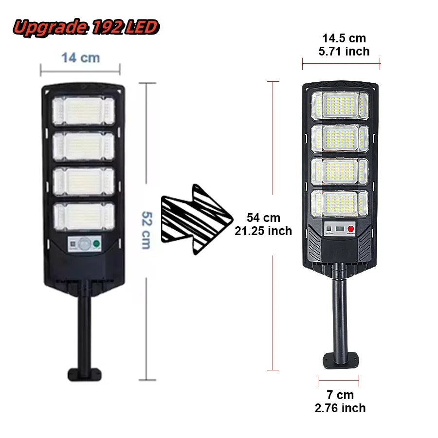Lámpara Solar LED Exterior Súper Brillante con Sensor de Movimiento IP67