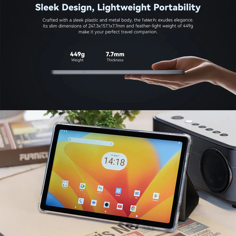 BDF-Y7 nuevo 5G Pad tabletas de 10,1 pulgadas Octa Core 8GB + 256GB ROM pantalla HD doble SIM cámaras duales Tablet Pc con teclado ratón