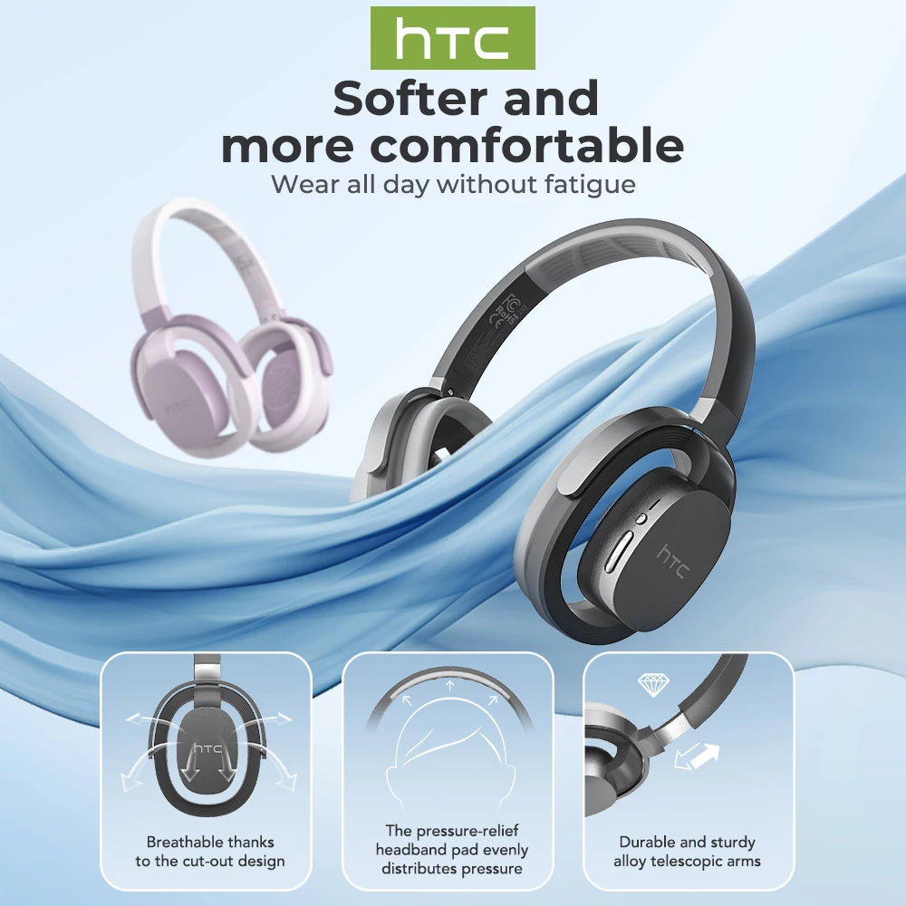 HTC HP07 Auriculares supraaurales Auriculares de traducción de 134 idiomas Auriculares de traducción facial a cara Batería de larga duración