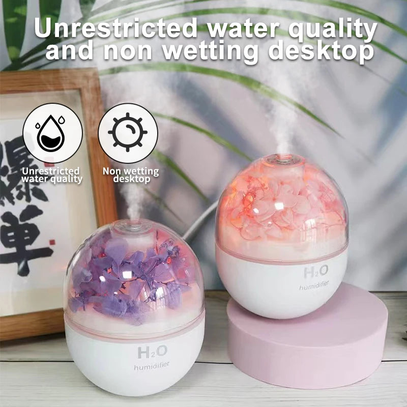 Humidificador Bola de Flores con Luz Nocturna