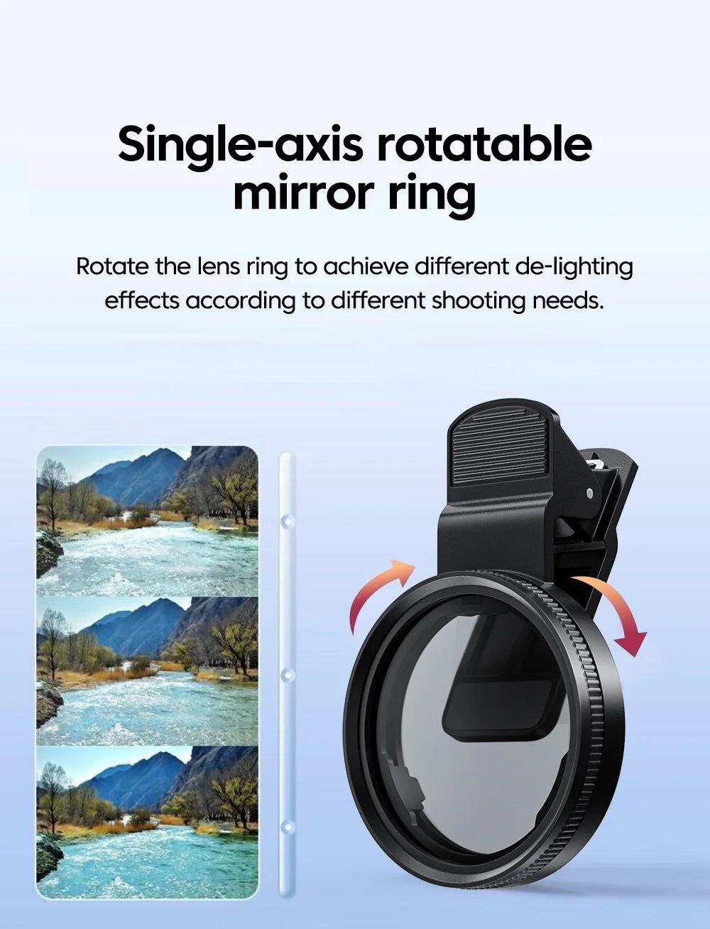 Kit de Filtros CPL/UV con Clip para Lente de Cámara de Smartphone