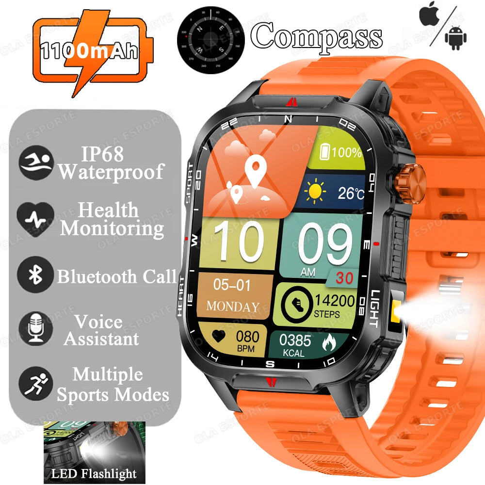 Reloj Inteligente Militar para Hombre - GPS, 1100mAh y 10ATM