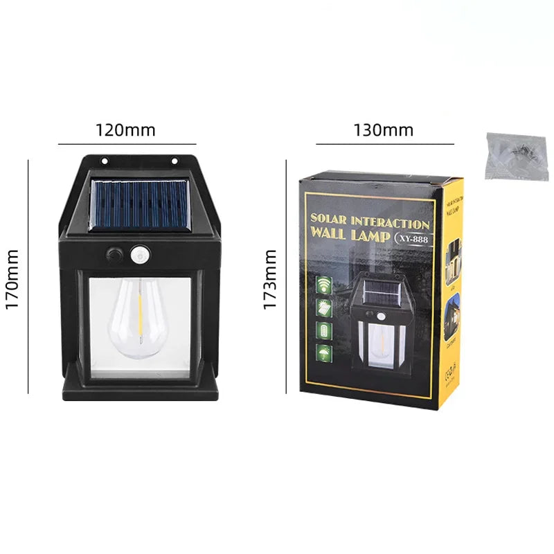 Lámpara Solar de Pared Impermeable para Jardín y Exteriores