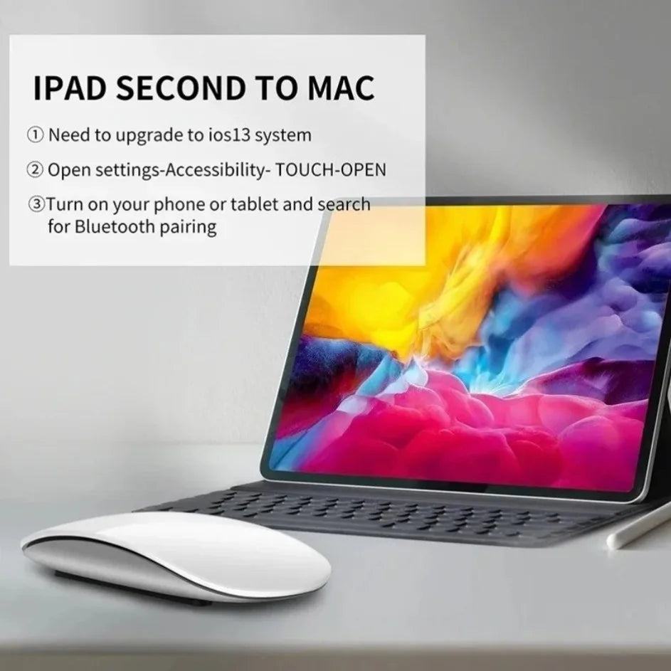 Nuevo ratón Bluetooth inalámbrico, ultrafino, recargable, silencioso, Multi Arc Touch, Magic Mouse para ordenador portátil, iPad, Mac, PC, Macbook
